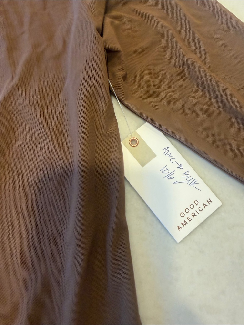 Good American mesh Brown Sheer Button-Up Shirt - Women's Top! New! S - Picture 5 of 7